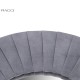 Velvet Grey Round Mirror