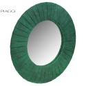 Velvet Green Round Mirror