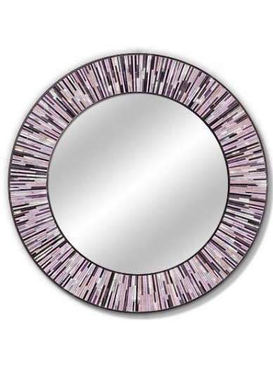Roulette Pink Round Mirror
