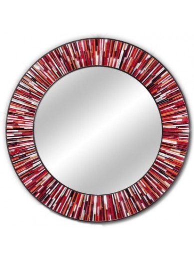 Roulette Red Round Mirror