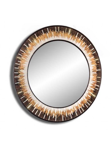 Designer Round Mirrors Supernova, Round Copper Mirror Uk