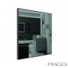 Popy Graphite Square Mirror
