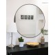 Poppy Silver Round Mirror