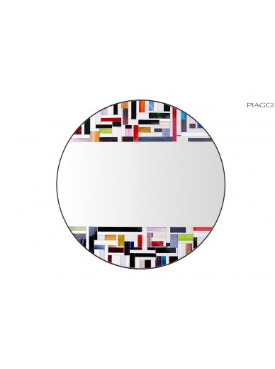 Roulette Multicolour Round Mirror